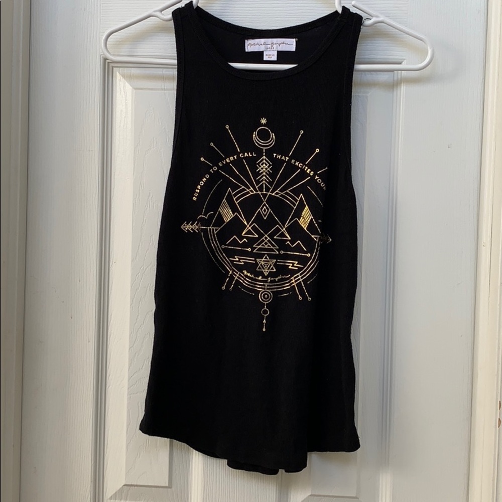 Spiritual gangster ribbed tank.